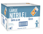 The Safety Zone GNPR-LG-BK Powder Free Black Nitrile Gloves, Large, Case of 1,000