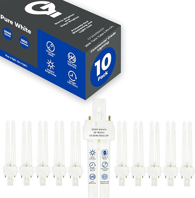 GoodBulb CFL PL 10 Pack Parent (5000K, 26W 2P 2T)