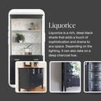 Country Chic All-in-One Chalk Paint for Furniture, Cabinets, Home Decor, Eco-Friendly, Matte Finish, Built-In Primer & Top Coat for Wood, Metal - Liquorice (Black) - Pint 16 oz (475 ml)