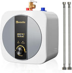 2.5 Gallons Under Sink Hot Water Heater, 110V 1500W Mini Tank Instant Water Heater With Digital Display Pressure Release Vavle Under For Bathroom Kitchen Hair Salon RV(White)