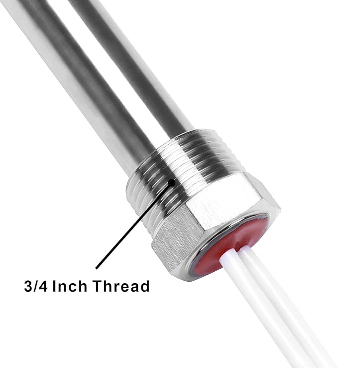 DERNORD Immersion Cartridge Heater 120V 1000W Hot Rod Heating Element Replacement 3/4 Inch Thread