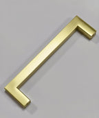 30 Pack 5 Inch Hole Center Brushed Brass Stainless Steel Square Cabinet Pulls Brushed Gold Cabinet Handles Drawer Handles Cupboard Handles