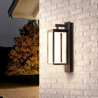 Dusk to Dawn Sensor Outdoor Wall Sconce, LED Integrated Exterior Wall Lantern Fixture, Wall Mount Lights Anti-Rust Waterproof Matte Black Wall Lamp with Clear Glass Shade for Garage, Doorway