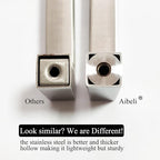 Ancient Grey Cabinet Pulls 17-5/8 Inch Hole Centers(448mm), Long Cabinet Handles Square Drawer Pulls 10 Pack, Stainless Steel Wardrobe Handles