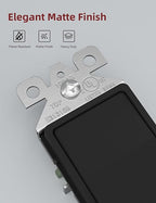 AIDA Matte Black Single Pole Decorator Light Switch, 15Amp, 120/277V, Decorative Paddle Rocker Switch Replacement, Electrical Wall Switch,Residential/Commercial Grade, UL/CUL (50 Pack)