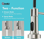 GIMILI Touchless Kitchen Faucet with AC Adapter, Smart Motion Sensor Hands Free Single Handle Kitchen Sink Faucet with Pull Down Sprayer, Brushed Nickel