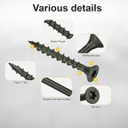 Deck Screws #8 x 1-1/2’’, T25 Star Torx Drive Flat Head Wood Screws, Green, 5lb