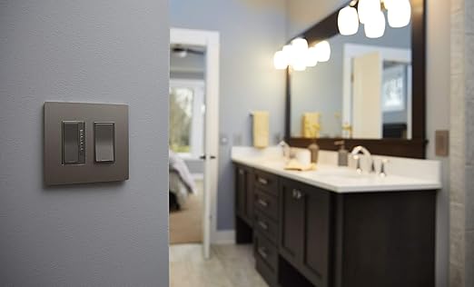 Legrand - Pass & Seymour 15 Amp Light Switch with Rocker Wall Switch, Nickel Single Pole Rocker Light Switch, TM870NICC10, 1 Count (Pack of 2)