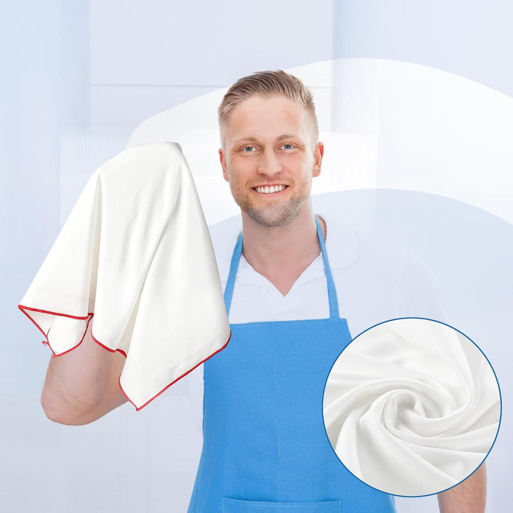 VitalCozy 6 Pcs Wine Glass Polishing Cloths Large Microfiber Cleaning Cloths 25 x 20 Inch Lintless Towels for Drying Wine Glasses Cleaning Window Stemware Dishes Glassware (Burgundy, Blue, Green)