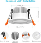 inShareplus 6 Pack 2 Inch Smart Recessed Lighting, WiFi LED Downlight 5W 120V, Dimmable RGBCW 2700-6500K Color Changing, Compatible with Alexa/Google, Ceiling Lights with LED Driver