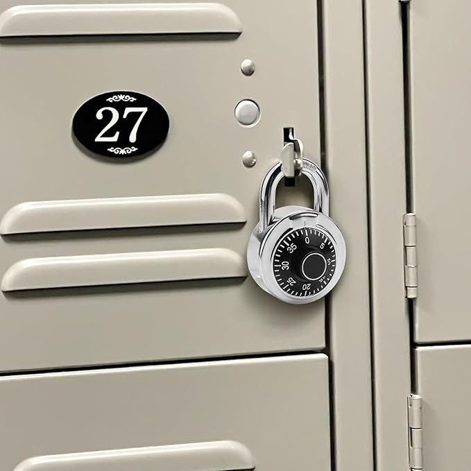 Combination Padlock,Lock for Gym and School Lockers Safe,Black Turntable,Mini Combination Lock(Pack of 2)