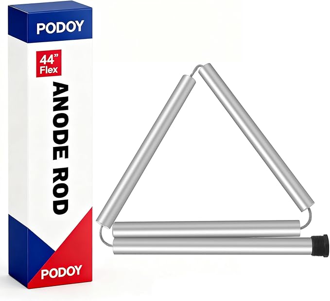 44'' Flexible Magnesium Anode Rod for Hot Water Heater Compatible with Rheem Reliance Richmond GE KenmoreTanks 3/4" NPT Thread 0.8'' Diameter Home Water Tank Anode Rod