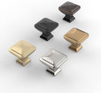 10 Pack 1.2 Inch Brushed Satin Nickel Cabinet Knobs - Square Kitchen Knobs for Cabinets and Dressers