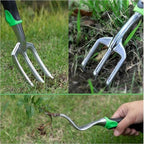 7-Piece Gardening Tools Set for Women, Heavy Duty Gardening Hand Tools, Outdoor Gardening Hand Tools with Non-Slip Green Rubber Handle. Indoor mini Gardening Potting Set (7) (Off-White)