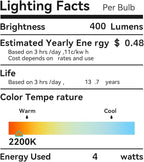 AMDTU Non-dimmable LED Edison Bulb 25 Watt 2 Pack, Super-Thin Filament Incandescent Light Bulb 25W Equivalent, Vintage Amber Night Light Bulbs 4W LED E26 Base, T45 2200K Soft Yellow Retro