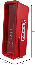 PRO&Family Fire Extinguisher Cabinet Fire Extinguisher Box Outdoor Fire Cabinet Mounted Fire Extinguisher Cabinet Fire Extinguisher Cover (3, Red with Hammer Attachment, 5 lb)