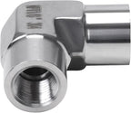 90 Degree Street Elbow - 1/8" NPT Female to 1/8" NPT Female Stainless Steel 304 Heavy Duty Forged Barstock Street Elbow Adapter Pipe Fitting (pack of 2)