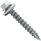 #14 Metal ROOFING SCREWS: (250) Screws x 1-1/2" BRITE WHITE Hex Washer Head Sheet Metal Roof Screw. Self starting/tapping EPDM washer. Colored head for corrugated roofing