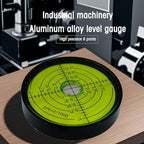 6'/2mm Point high Precision Universal Level Bubble Metal Bubble Water Leveler Cross Gauge Small Household (Black Green)