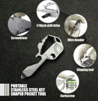 Heavy Duty 6 in 1 Multipurpose Emergency Trauma Shears Scissors with Holster, Outdoor Camping Rescue Tools with Glass Breaker, Strap Cutter Stainless Steel Foldable Scissors Pliers