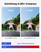 ANNKE 8CH H.265+ 3K Lite Wired Security Camera System with AI Human/Vehicle Detection, 4 x 1920TVL 2MP CCTV IP67 Cameras with Smart Dual Light for Outdoor Use, Color Night Vision, 1TB Hard Drive