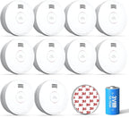 SITERWELL Smoke Detector, Smoke Detector 10 Year Battery with Photoelectric Sensor, Fire Alarm with Low Battery and Fault Warning for House and Bedroom, UL217-9th Listed, GS525A, 10 Packs