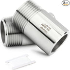 TAISHER 2PCS 304 Stainless Steel Pipe Fittings, 3/4" NPT Male Threaded, 2" Length Weld Nipple Cast Pipe