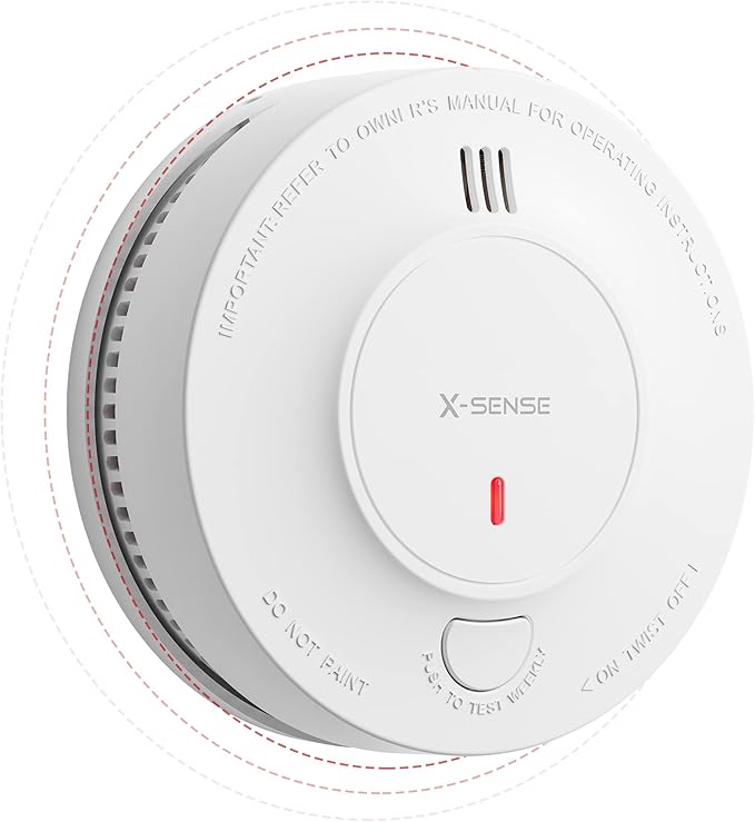 X-Sense Wireless Interconnected Smoke Detector Fire Alarm with Over 820 ft Transmission Range, SD19-W, 1-Pack