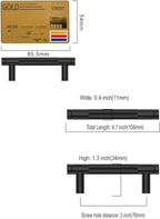 Amerdeco 10 Pack Matte Black Knurled Cabinet Pulls 3 Inch Center to Center Kitchen Cabinet Handles for Drawer Dresser, Cupboard and Wardrobe ZH0031