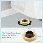 Toilet Wax Ring Replacement Kit, Wax Ring for Toilet Base with Brass Bolt for 3-Inch or 4-Inch Floor-Mounted Toilet Drain Pipe