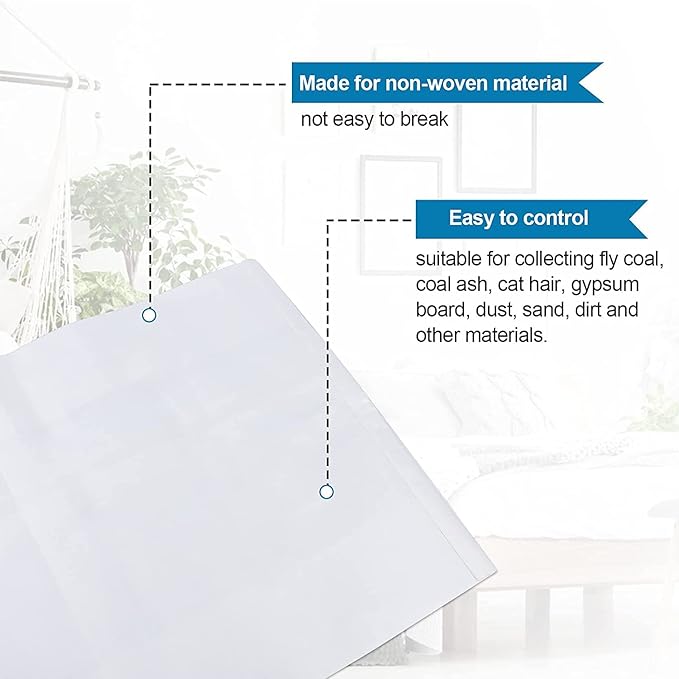 3 Pack VF3502 Shop Vac Bags, Compatible with Ridgid Vacuum 12-16 Gallon, Replacement Fiter Bags, 23743 VF3502 High Efficiency Dust Bags