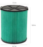 VF6000 Wet/Dry Replacement Filter for Ridgid 5-20 Gallon Wet Dry Vacuums WD5500 WD0671 WD6425 WD7000 WD1280 WD1851 WD1680 WD1956 RV2400A 1400RV RV2600B,Fit for Husky 6-9 Gallon Vacs 1 Pack
