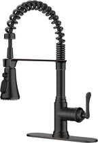 FORIOUS Rustic Kitchen Faucet with Pull Down Sprayer Oil Rubbed Brown, 3 Modes Stainless Steel High Arc Vintage Spring Sink Faucet 1 or 3 Holes for Pot Filler, Farmhouse Camper Wet Bar