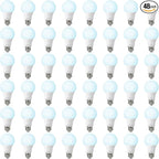 48 Pack A19 LED Light Bulbs 60W Equivalent, Daylight 5000K, 800 Lumens, E26 Base, Non-Dimmable, 8W Energy Efficient Warm LED Bulbs for Home Lighting