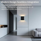 Black Gypsum Modern LED Wall Sconces Wall Lighting Set of 2, Indoor Hardwired Walls Mount Light Fixtures Up Down Lamp for Hallway Bedroom Living Room Dining Room【Bulbs Included】