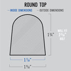 Stinky John's Tall Toilet Bolt Caps - Universal Fit with a Round Top - Almond Colored Caps - 2 count (1 package)