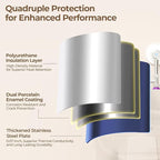 4 Gallon Electric Tank Water Heater, 120V 1500W Under Sink Instant Hot Tank Water Heater for RV, Camper, Kitchen, Food Truck, Wall or Floor Mounted, Black