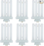 Sunlite 41759 FML27/30K/2PK Quad Tube Plug-in Compact Fluorescent Lamp, FML 4-Pin, 27 Watts, 1500 Lumens, 3000K Warm White, 4-Pin (GX10`q4) Base, 120 Volts, 6 Pack