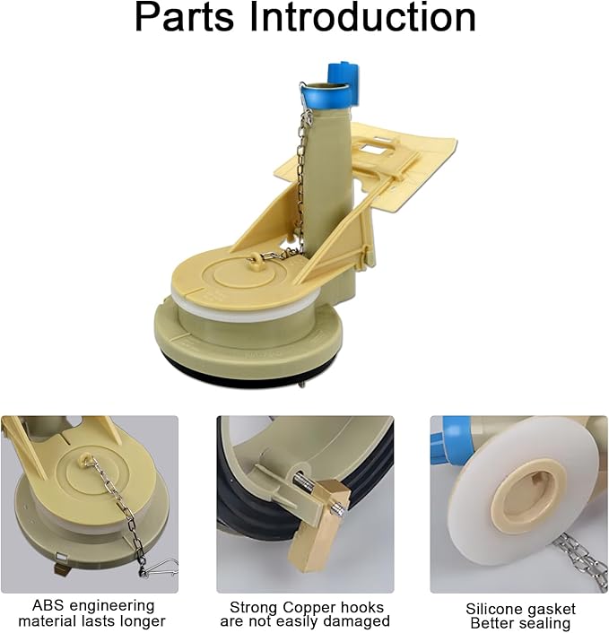 Toilet Flush Valve Replacement Parts for 1 Piece Toilet,3-Inch Flush Hole Toilet Repair Kits,Compatible with TOTO THU Series Flush Valve
