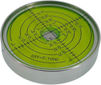 6'/2mm Point high Precision Universal Level Bubble Metal Bubble Water Leveler Cross Gauge Small Household (Silver Green Magnetic)
