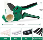 Ratcheting PVC Pipe Cutter- for up to 3-inch OD(Sch 40/80 Pipe) | SKD5 Steel Blade | Professional Plumbing Tool for DIY, Gardening，Plumber(Dark Green,75MM)