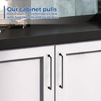 JOY DECOR Cabinet Pulls – 8-3/4 Inch Hole Center, Matte Black, 2 Pack, Zinc Alloy Cabinet Handles for Drawers & Cupboard – Vintage Style Hardware for Kitchen, Bathroom, Dresser, Furniture Makeover