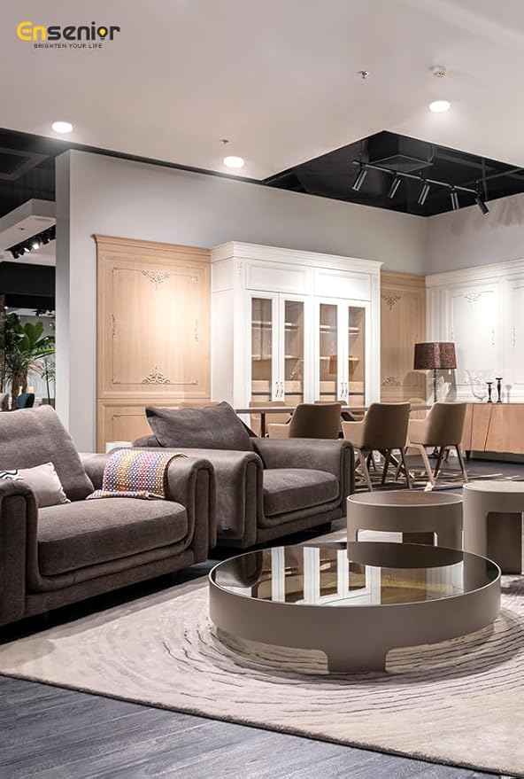 Ensenior 12 Pack 6 Inch LED Recessed Light, Dimmable, 5000K Daylight, 1200LM High Brightness, 12W 120V, Damp Rated, ERL-12X-ETL, Ultra-Thin Canless Wafer Light - ETL & FCC & IC