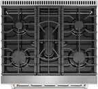 30 inch Professional Freestanding Pro-Style Natural Gas Range or Liquid Propane Gas Range with 5 Burners, 4.55 cu.ft. Oven Capacity, in Stainless Steel - KOS-30RG03M (Black)