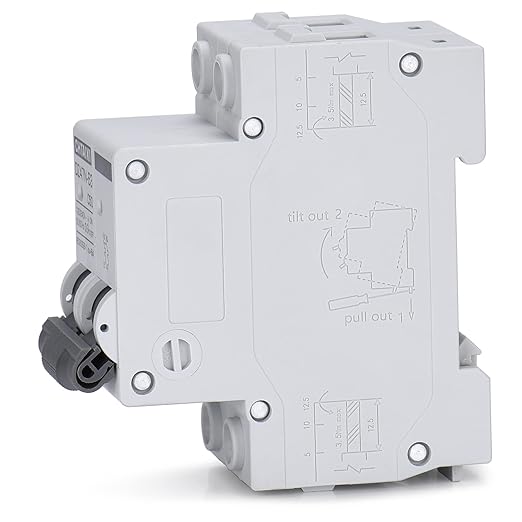 AC Miniature Circuit Breaker, 25 Amp 120V/240V 2 Pole DIN Rail Mount Circuit Breaker, Thermal Magnetic Trip, Solar AC Disconnect Switch MCB C25