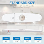 10 Inch Faucet Deck Plate, Faucets Sink Hole Cover Stainless Steel Plate Escutcheon for 1 or 3 Hole Kitchen or Bathroom Sink Faucet, Round, Chrome