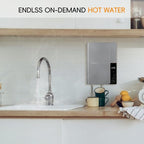 11kW 240V Tankless Water Heater Electric, On Demand Instant Hot Water Heater, Up to 2.6 GPM, with LED Temperature Display, Self-Modulating Technology ETL Certified