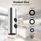 Hibbent Metal Pull Down Kitchen Faucet Head Replacement with 15 Adapters, Sink Spray Head, 2 Function Spray Nozzle Compatible with Moen, American Standard, Delta, Kohler Faucets, Chrome (Silver)