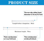 8 Pack Window Security Bar Window Lock Bar 15.7-27.6 Inch 1/2'' Diameter Adjustable Sliding Glass Door Lock Window Safety Bars with Rubber Tips Sliding Door Security Stick for Bathroom Cupboard