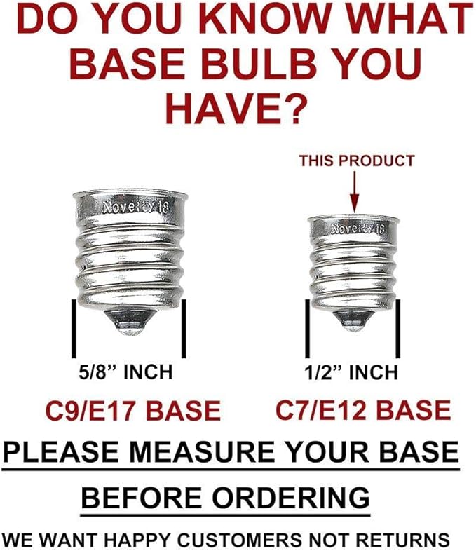 Novelty Lights Ceramic Christmas Replacement Bulbs - Outdoor Individual Bulbs for Events, Holiday Parties, Patios, and More - C7/E12 Candelabra Base, 5 Watt Lights (Pink, 25 Pack)